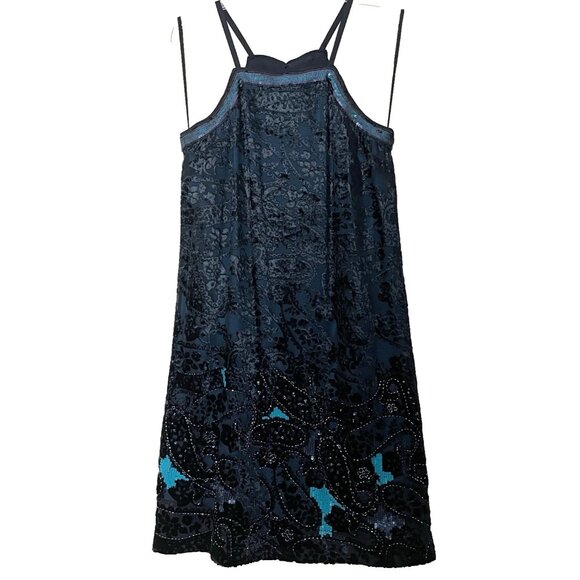Anthropologie Moulinette Soeurs Imogen Beaded Sequin Velvet Dress US 4 NWT Event - Picture 3 of 16